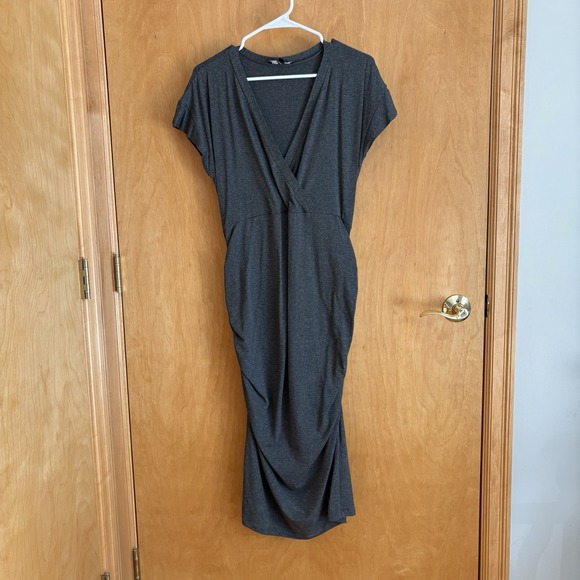 isabella‎ oliver maternity dress v-neck dark gray Size 4 - Picture 1 of 8